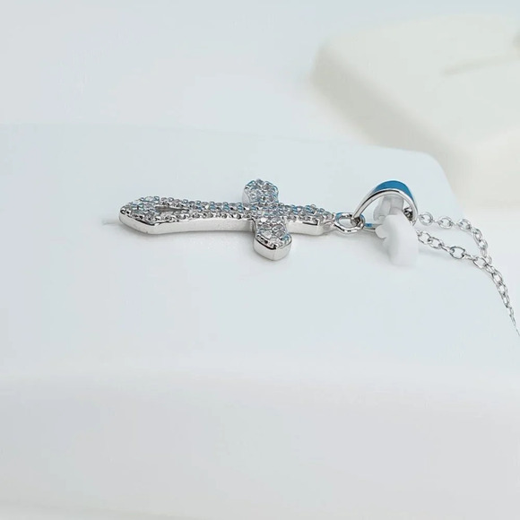 925 Sterling Silver Cubic Zirconia Necklace, U19254716 - Picture 8 of 9